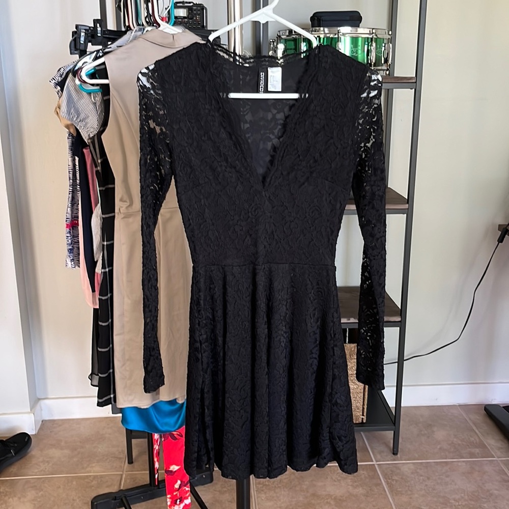 Black lace dress size 2